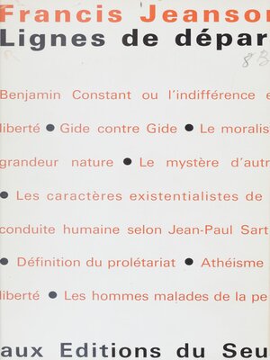cover image of Lignes de départ